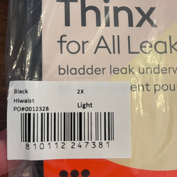 4 Thinx bladder control light 2X hi waist panties.  This is their 2XL size. - Picture 2 of 2